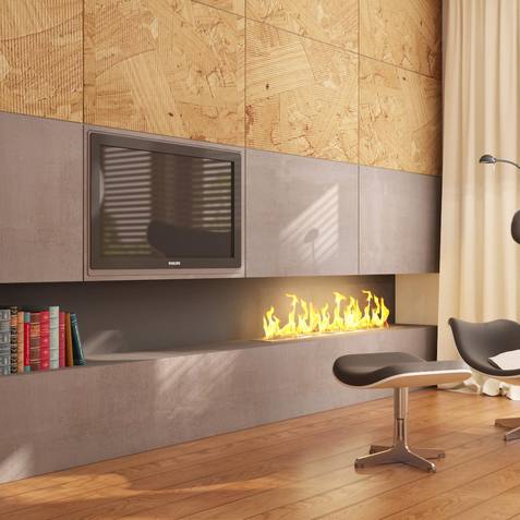 готовый проект дома Z10 – дизайн интерьера, Одноэтажный дом с многоскатной кровлей, эркером и камином на террасе.