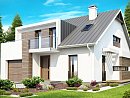 Z116. Стильный комфортный дом современного дизайна со встроенным гаражом.
