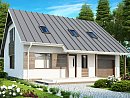 Z119. Практичный аккуратный дом с мансардой, со встроенным гаражом для одной машины.