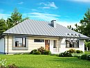 Z140. Одноэтажный дом с возможностью обустройства чердачного помещения, оптимальный для южного въезда на участок.