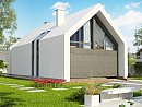 Z215 A. Проект современного дома с мансардным этажом со встроенным гаражом