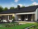 Z349. Проект современного одноэтажного дома с красивыми фасадами.