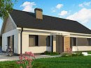 Z376 35. Проект функционального одноэтажного дома с двускатной кровлей