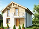 Z38. Простой и удобный дом для узкого участка с высокой аттиковой стеной.