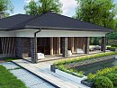 Z400. Проект стильного одноэтажного дома в традиционном стиле