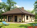 Z55. Проект компактного функционального дома с боковой террасой.
