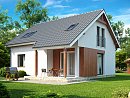 Z75. Простой и экономичный дом с мансардой и дополнительной комнатой на первом этаже.