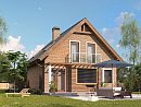 Z99 k. Аккуратный дом с мансардой в кирпичной облицовке. Версия проекта Z99.