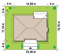 Проект дома Z10 - размеры участка