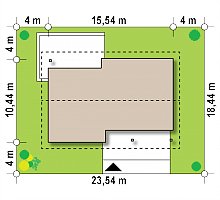 Проект дома Z176 - размеры участка