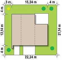Проект дома Zx46 - размеры участка