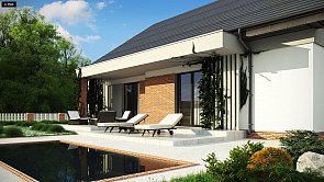 Z316. Дом компактных размеров с мансардой, которую можно обустроить по вашему желанию.