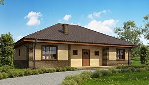 Версия проекта Z10 с кирпичной облицовкой фасадов.