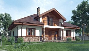 Комфортный дом с открытой мансардой в традиционном стиле (версия проекта Z10)