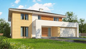 Проект комфортабельного двухэтажного коттеджа современного дизайна