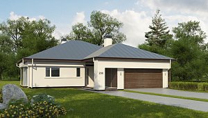 Одна из версий популярного проекта Z200 c изменениями в планировке и гаражом с правой фронтальной стороны фасада.