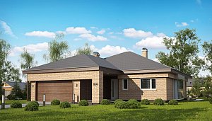 Вариант проекта Z200 с кирпичной облицовкой фасадов.