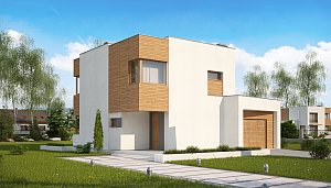 Версия проекта Zx51 с боковым гаражом.