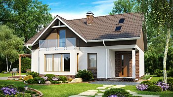 Функциональный и уютный дом с дневной зоной, расположенной со стороны входа.