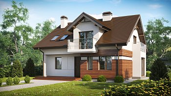 Версия проекта Z28 с небольшими изменениями в планировке, современным дизайном фасадов.