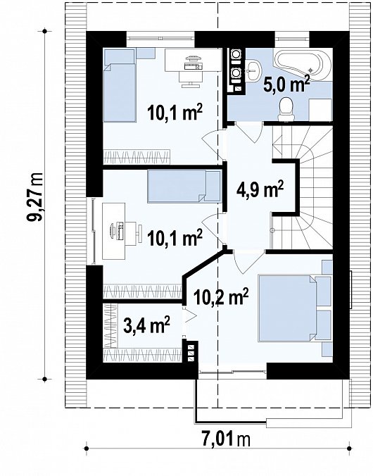 Проект дома Z297 - план-схема 2