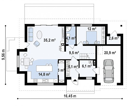 Проект дома Z318 - план-схема 1