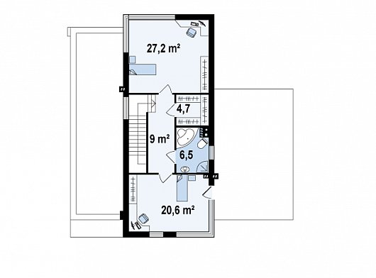 Проект дома Zx46 - план-схема 2